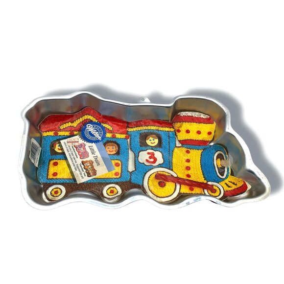 Cake Pan Vintage Wilton ”Little Train” with insert 1990 Children's Birthday Cake - Picture 1 of 6
